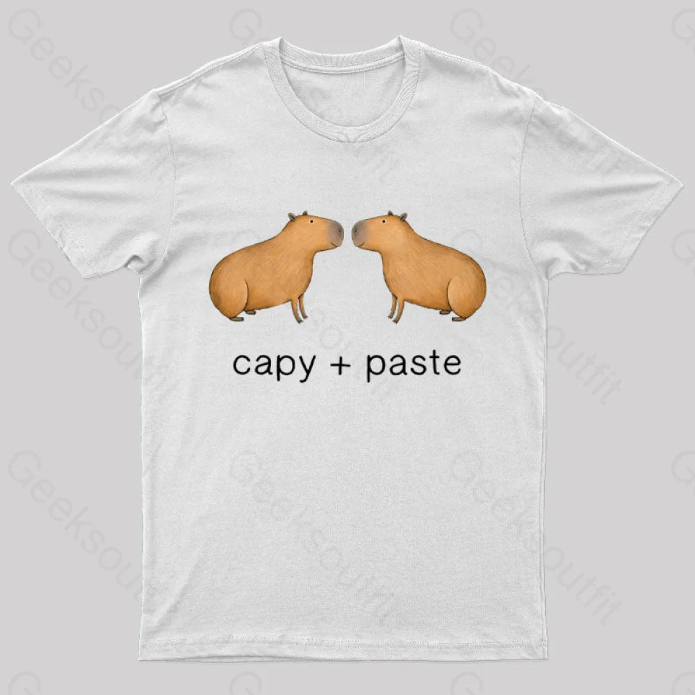 Capy Paste Geek T-Shirt White / S
