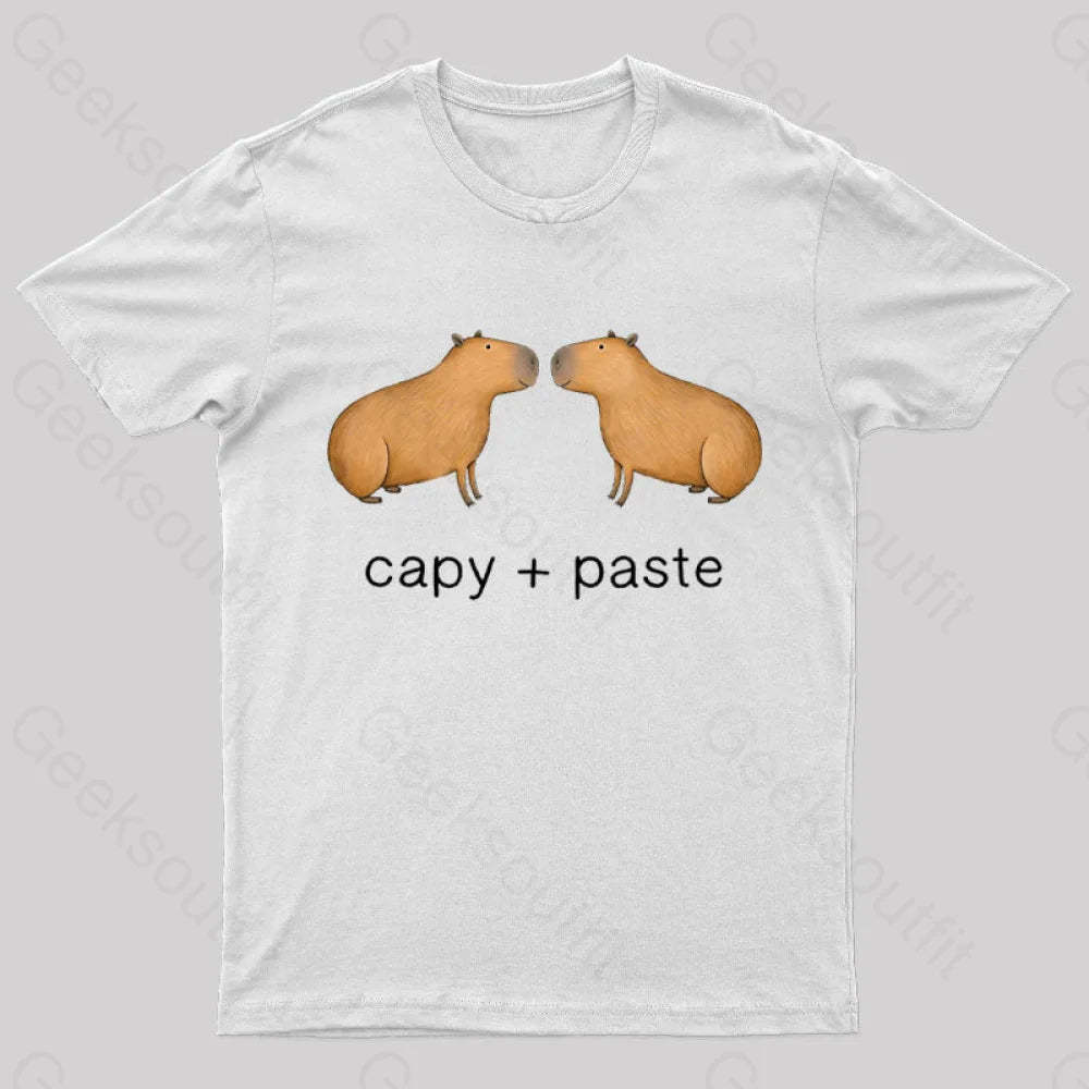 Capy Paste Geek T-Shirt White / S