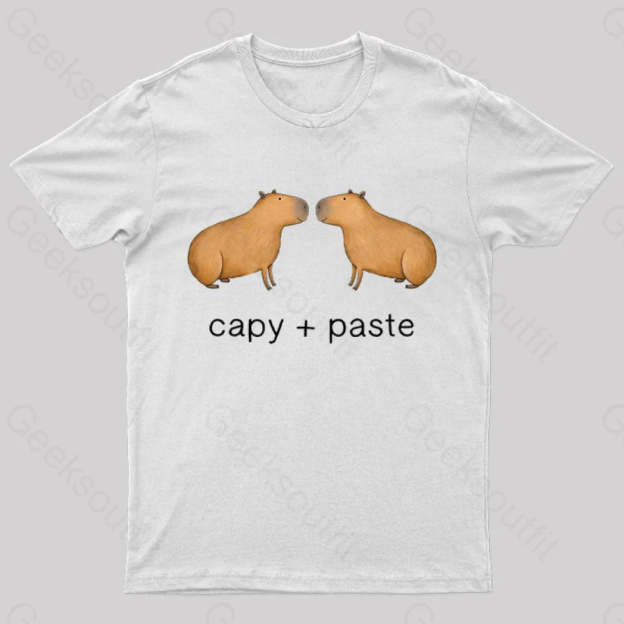 Capy Paste Geek T-Shirt White / S