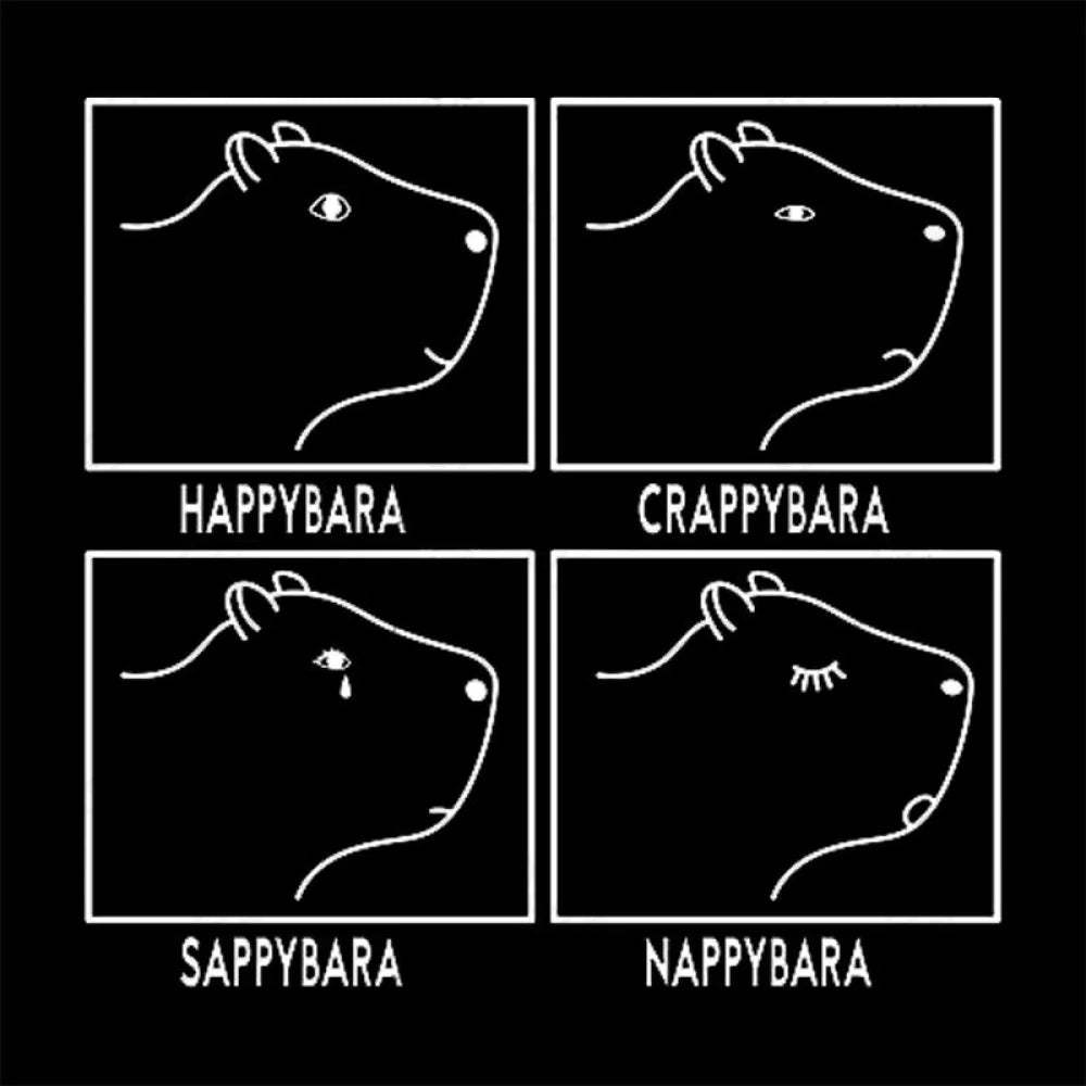 Capybara All The Moods Nerd T-Shirt