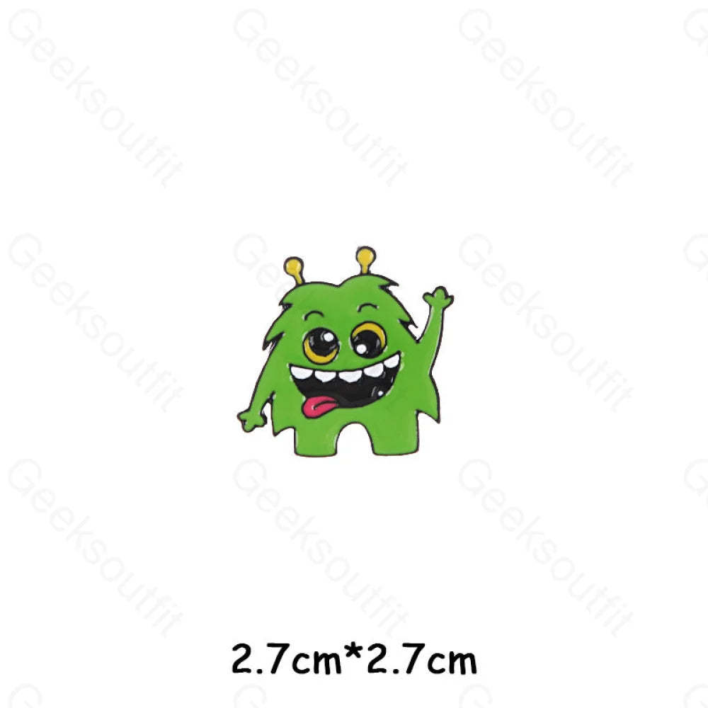 Cartoon Halloween Alloy Pins Green Kid 1131Hc