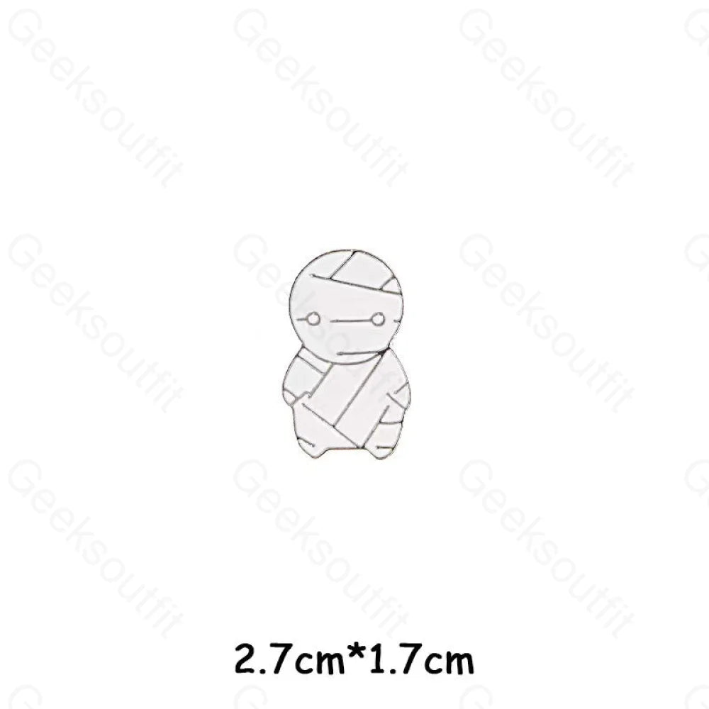 Cartoon Halloween Alloy Pins Mummy 39Hc