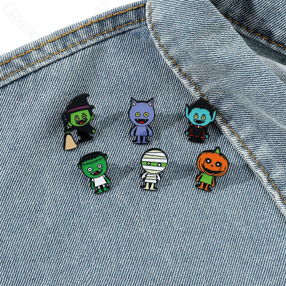 Cartoon Personality Spooky Halloween Pins