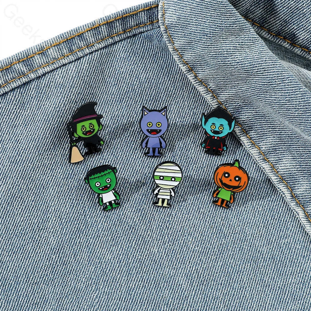 Cartoon Personality Spooky Halloween Pins