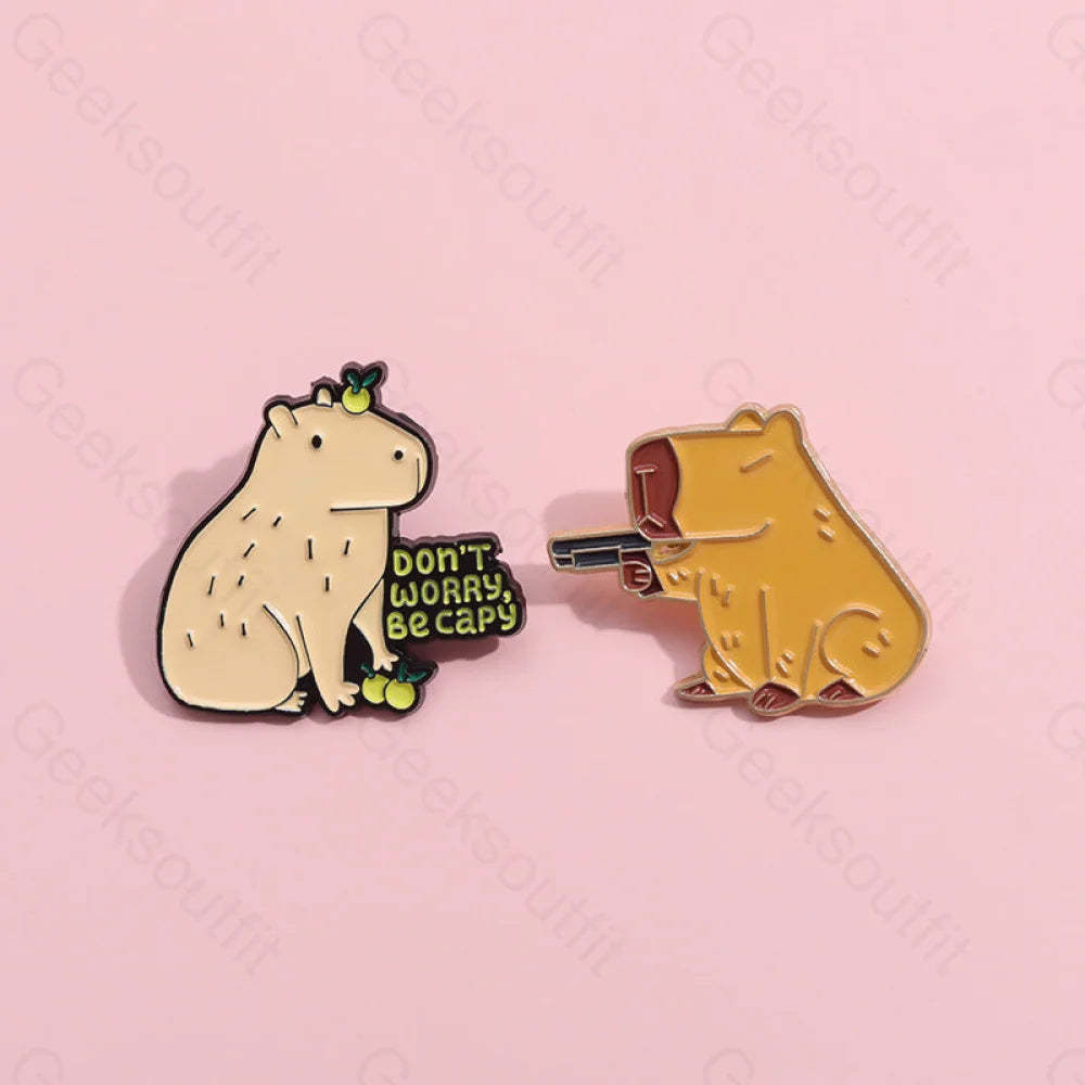 Cartoon Water Dolphin Raising Gun Pins