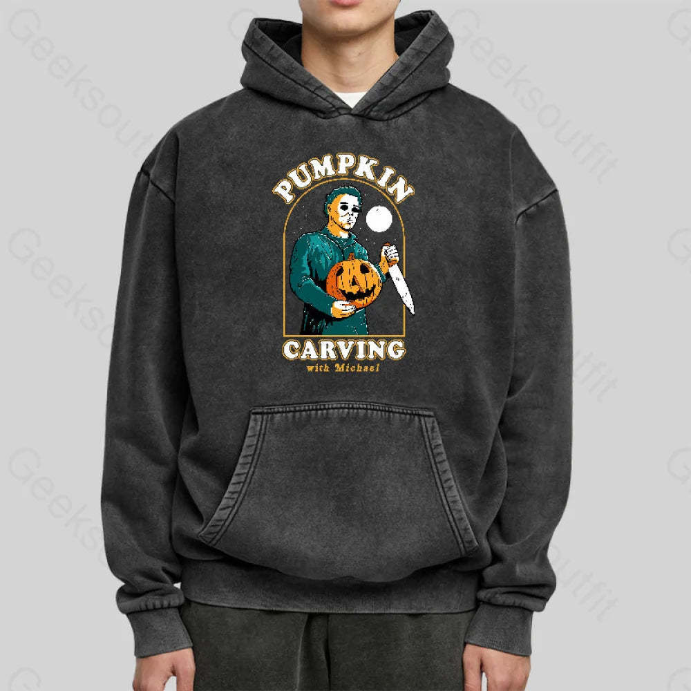 Carving With Michael Washed Hoodie