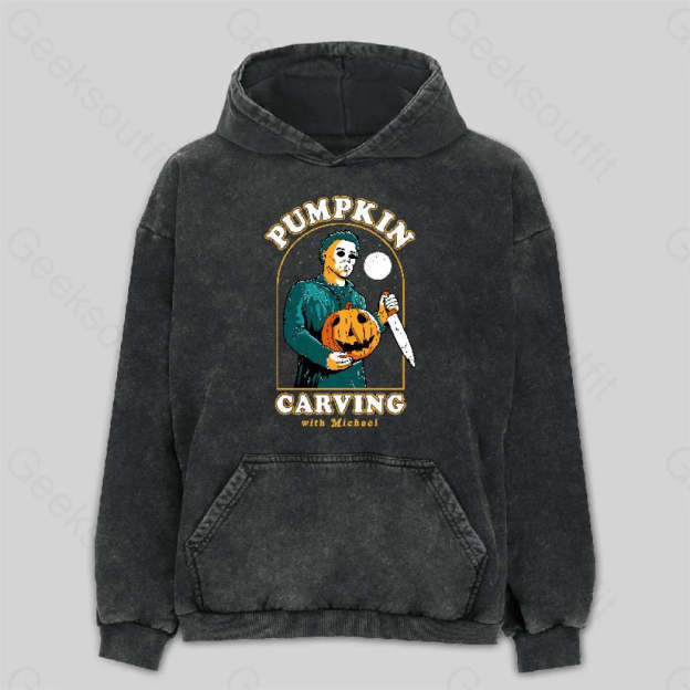 Carving With Michael Washed Hoodie M
