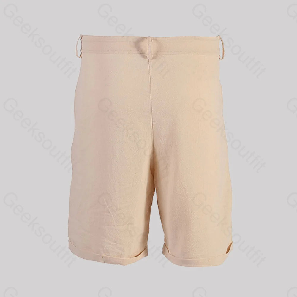 Casual Cotton And Linen Lace Up Geek Shorts