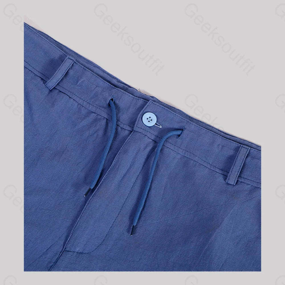 Casual Cotton And Linen Lace Up Geek Shorts