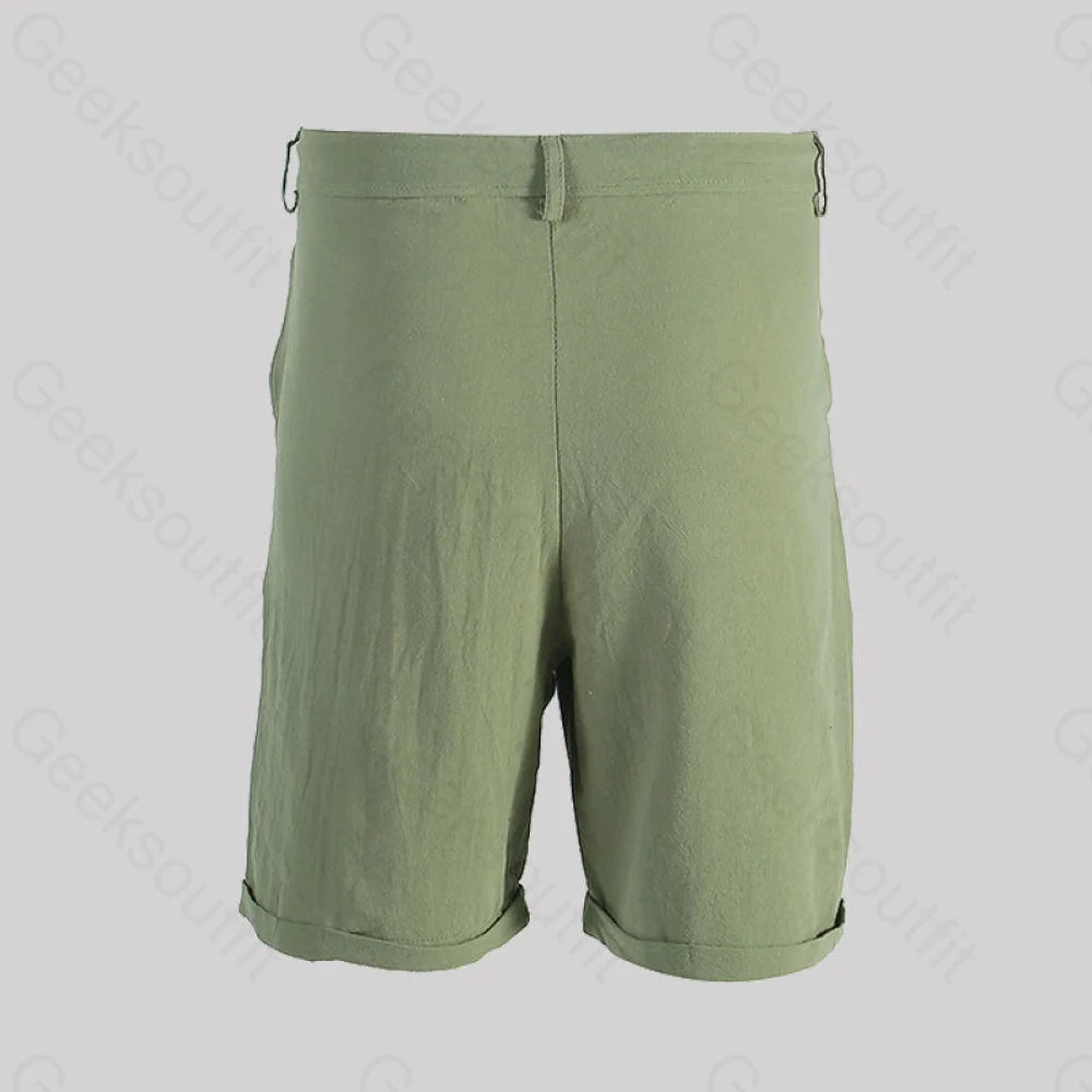 Casual Cotton And Linen Lace Up Geek Shorts
