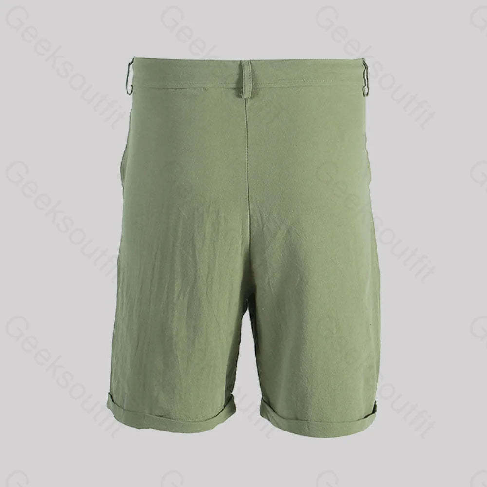 Casual Cotton And Linen Lace Up Geek Shorts