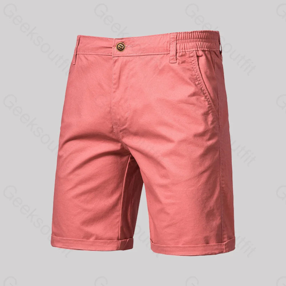 Casual Fashion Solid Color Geek Shorts Orange / M-30
