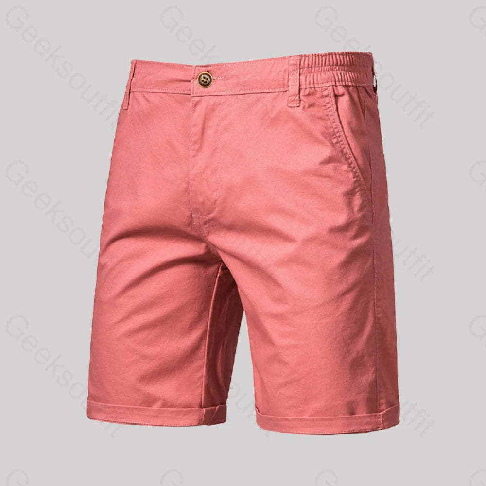 Casual Fashion Solid Color Geek Shorts Orange / M-30