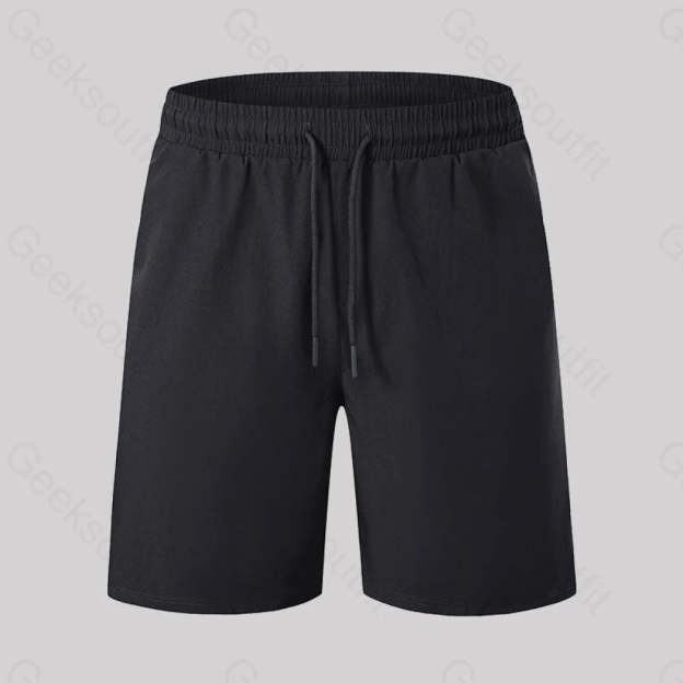 Casual Quick-Drying Drawstring Geek Shorts Black / M