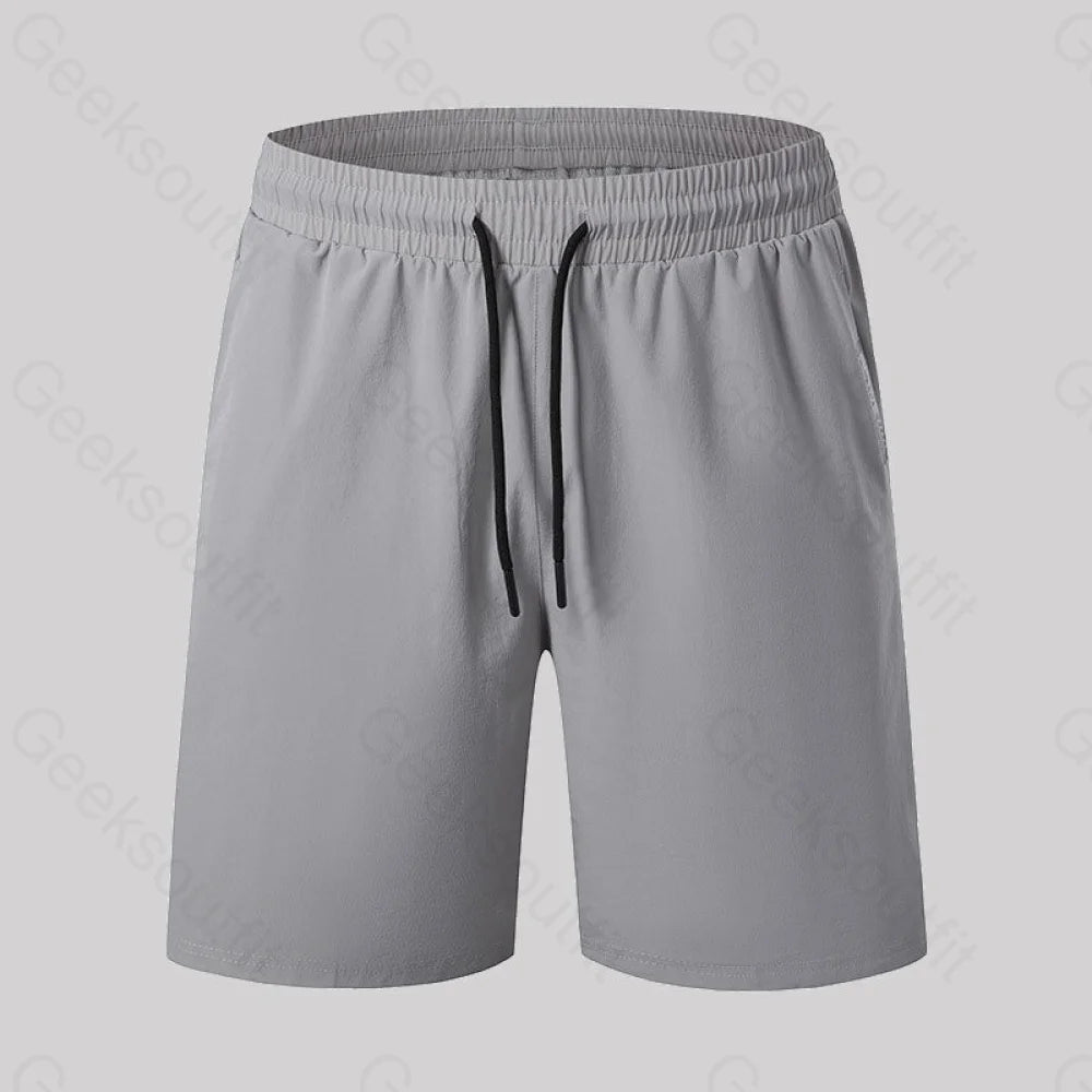 Casual Quick-Drying Drawstring Geek Shorts Gray / M