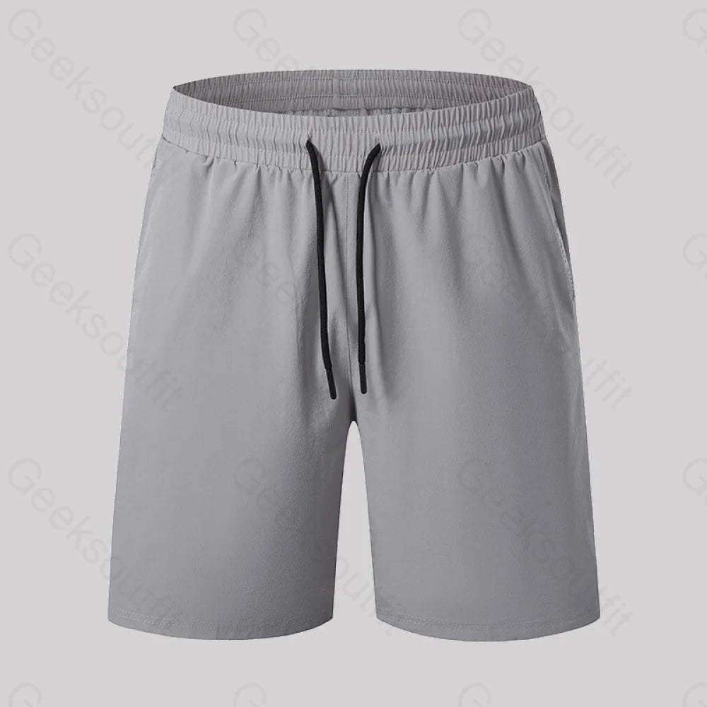Casual Quick-Drying Drawstring Geek Shorts Gray / M