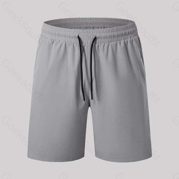 Casual Quick-Drying Drawstring Geek Shorts Gray / M