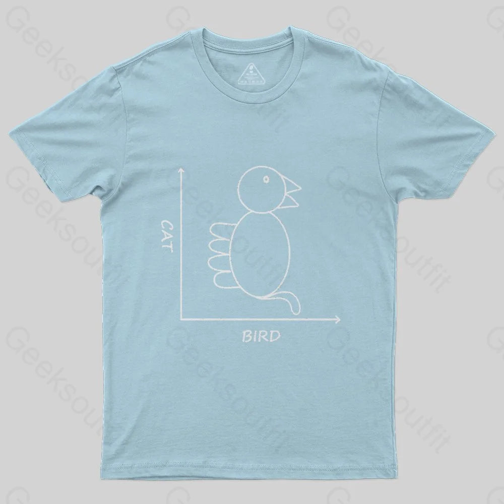 Cat Bird Graph T-Shirt - Geeksoutfit