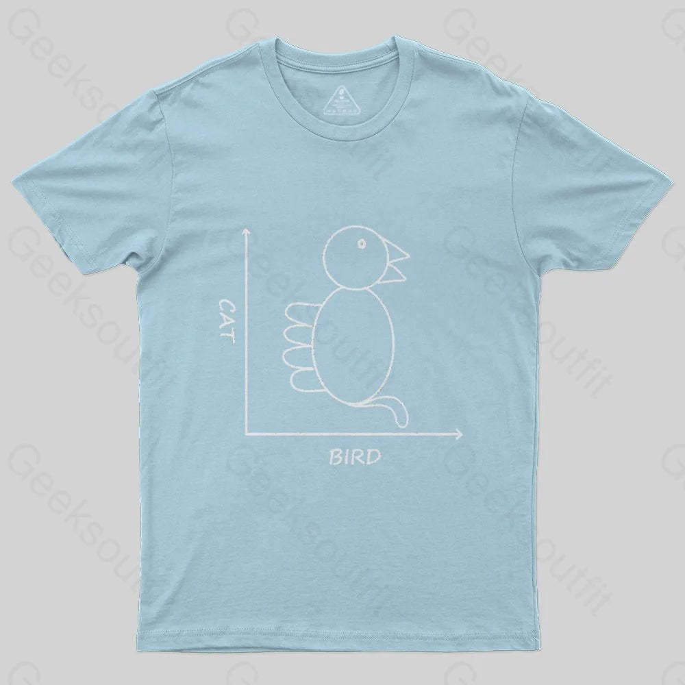 Cat Bird Graph T-Shirt - Geeksoutfit