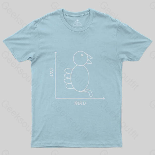 Cat Bird Graph T-Shirt - Geeksoutfit