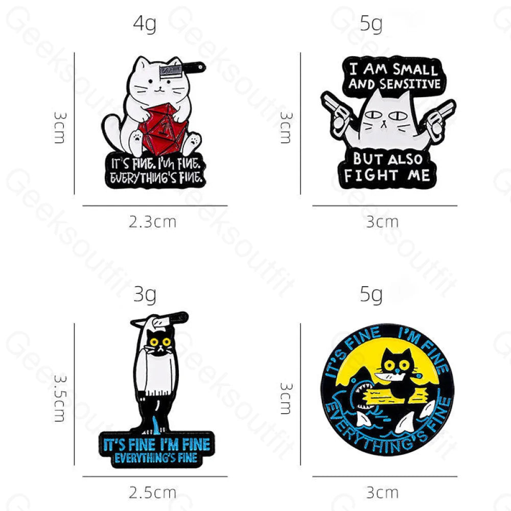 Cat In Danger Pins