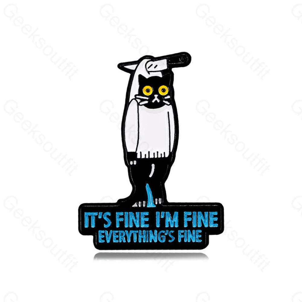 Cat In Danger Pins Cz0237-3