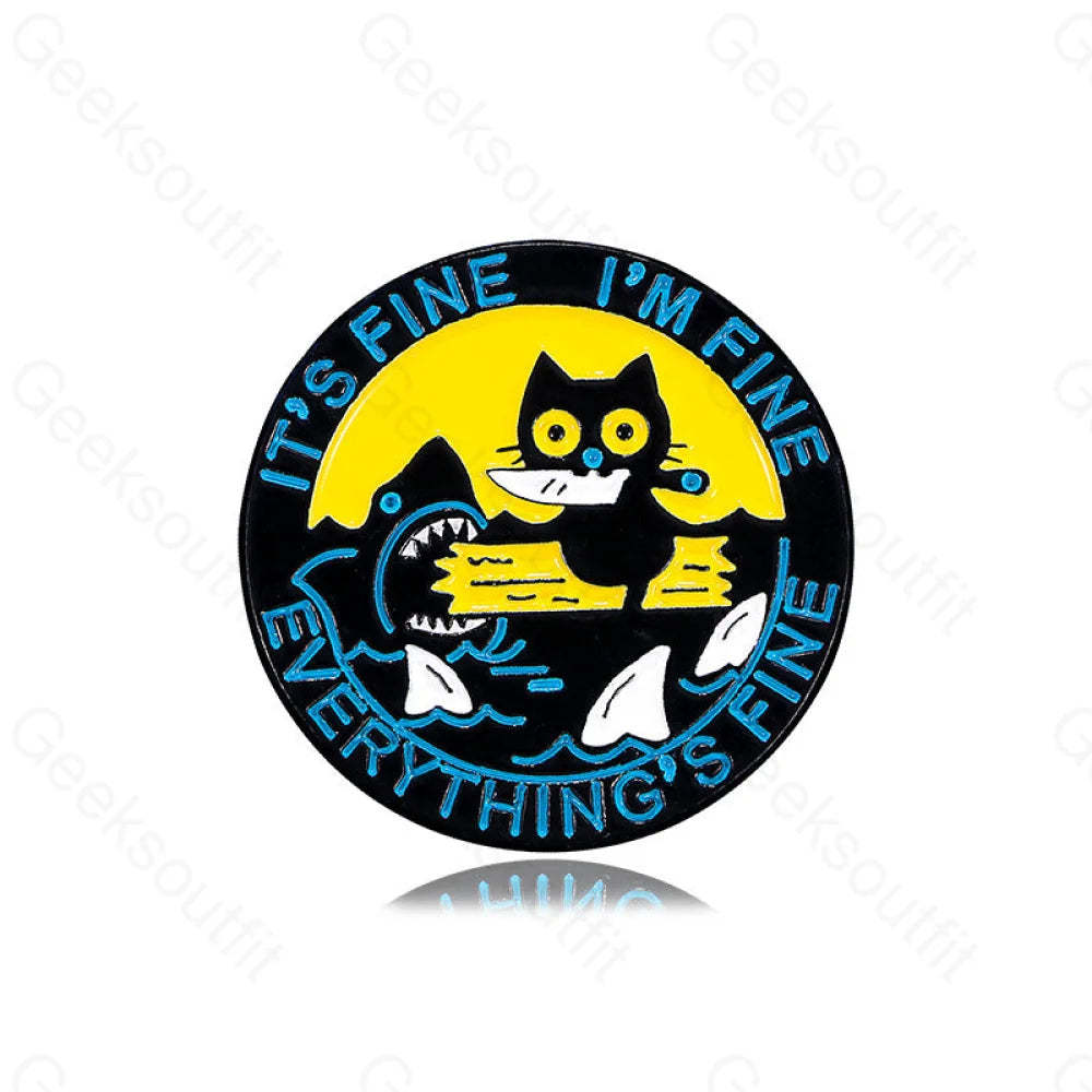 Cat In Danger Pins Cz0237-4