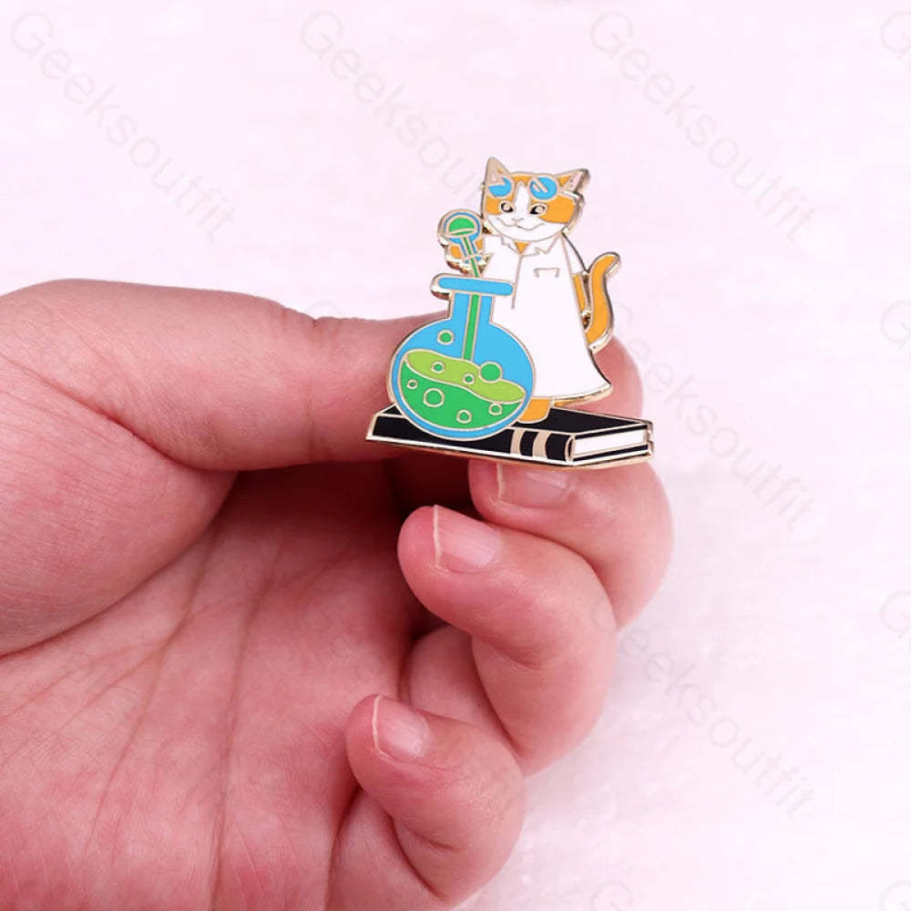 Cat Scientist Pins