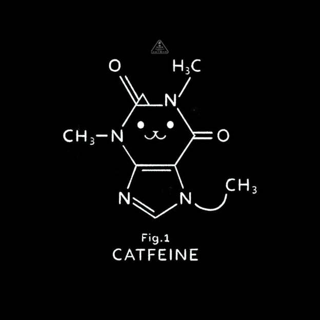 Catfeine Molecule T-shirt - Geeksoutfit