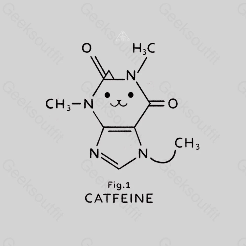 Catfeine Molecule T-shirt - Geeksoutfit