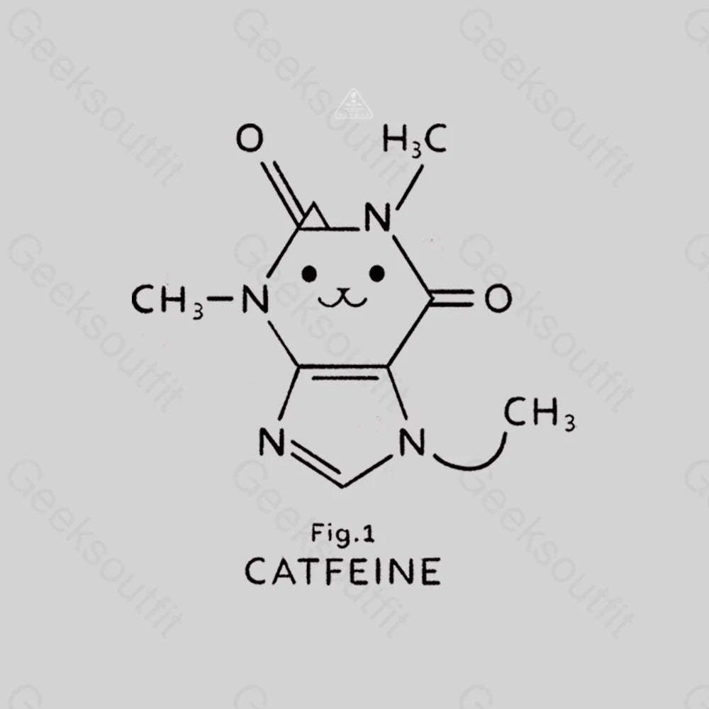 Catfeine Molecule T-shirt - Geeksoutfit