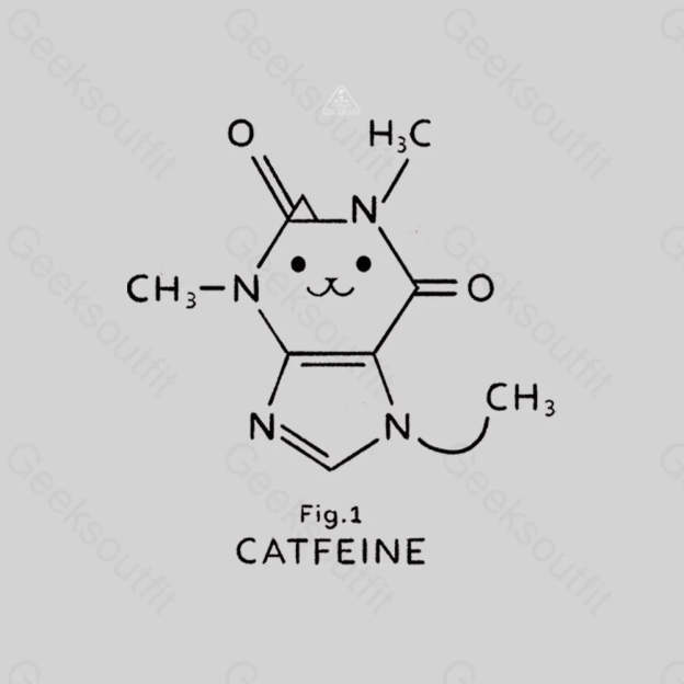 Catfeine Molecule T-shirt - Geeksoutfit