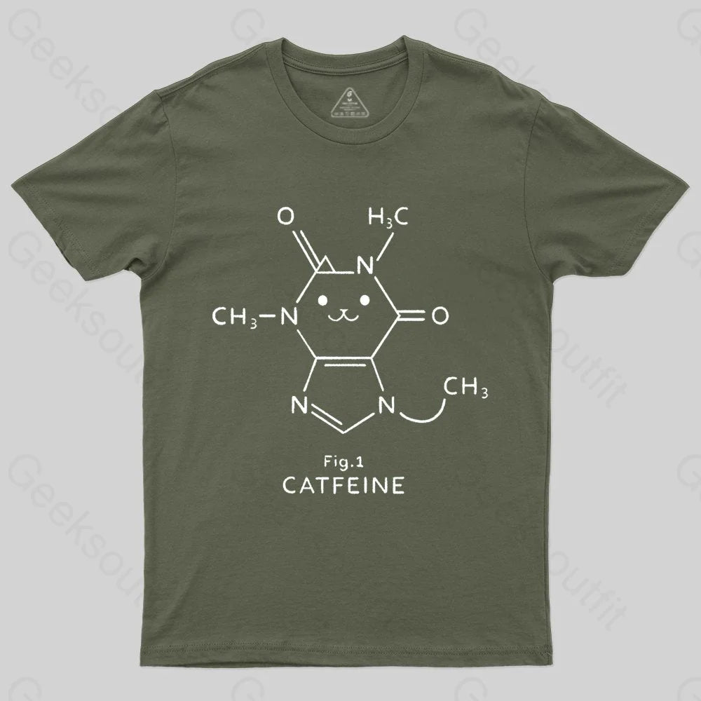 Catfeine Molecule T-shirt - Geeksoutfit