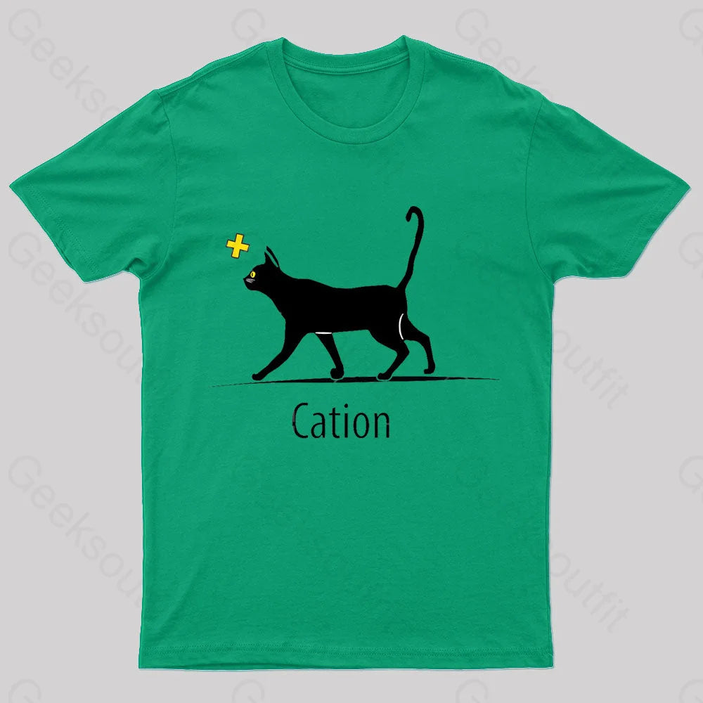 Cation Cat Ion Plus Nerd T-Shirt Green / S