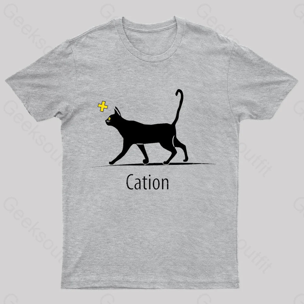 Cation Cat Ion Plus Nerd T-Shirt Grey / S