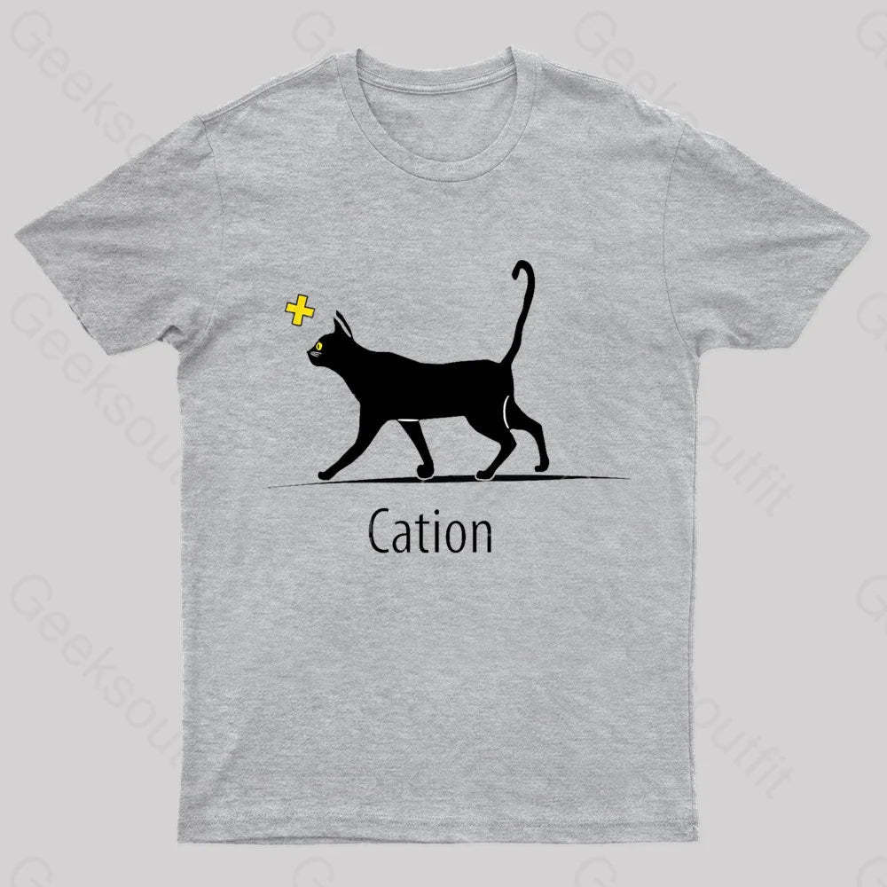 Cation Cat Ion Plus Nerd T-Shirt Grey / S
