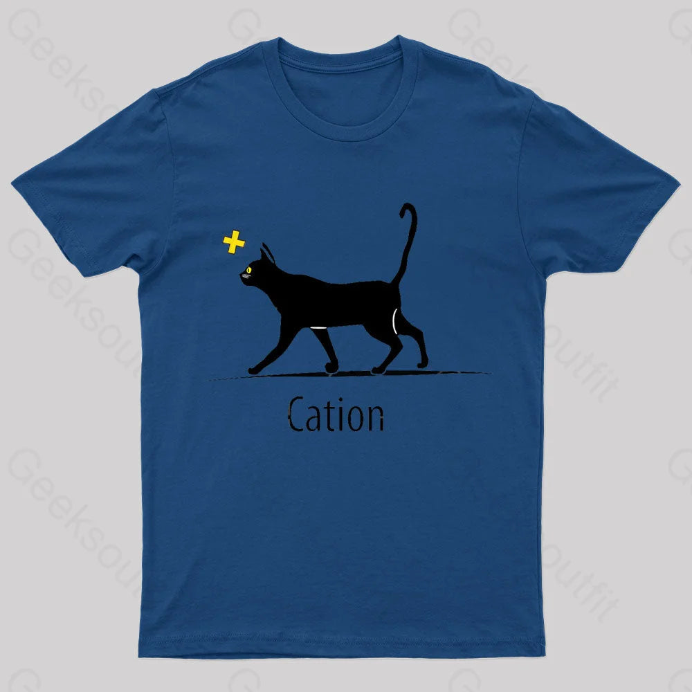 Cation Cat Ion Plus Nerd T-Shirt Navy / S