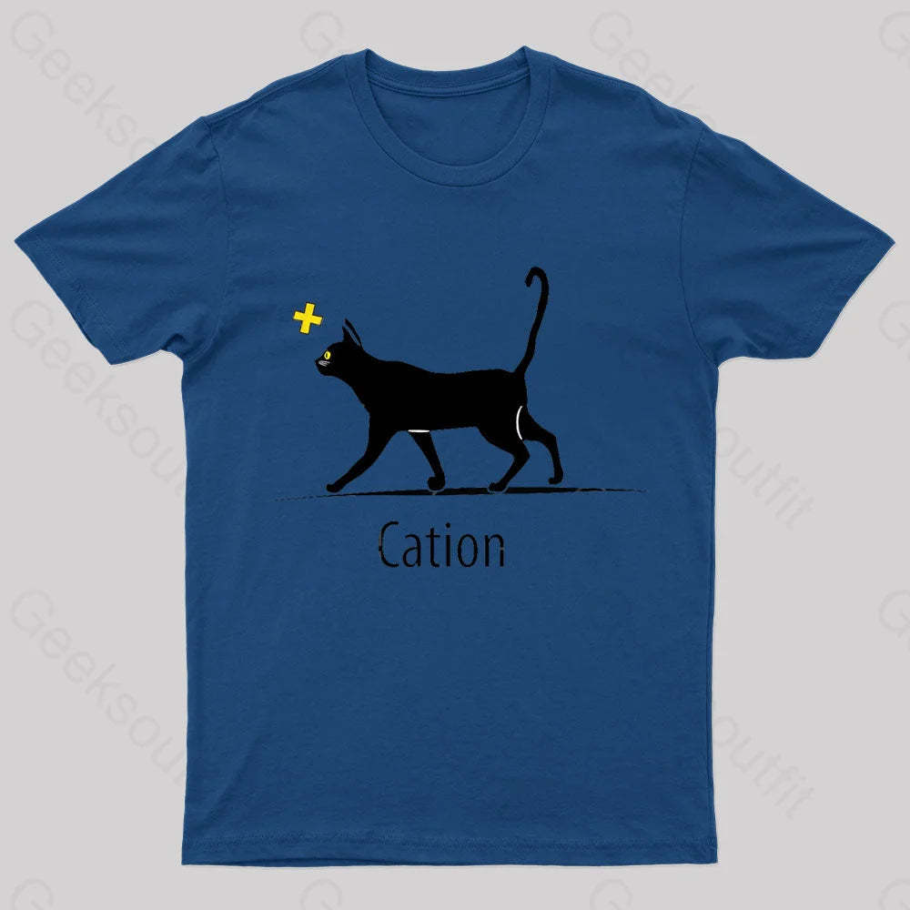 Cation Cat Ion Plus Nerd T-Shirt Navy / S