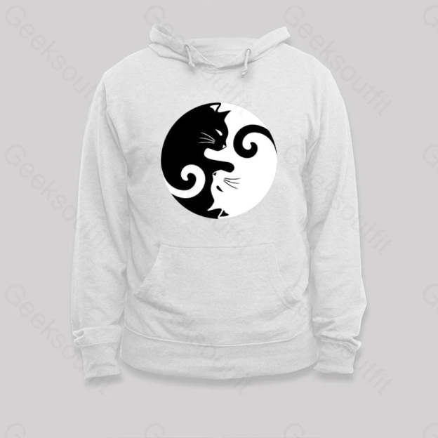Cats Rule Hoodie White / S