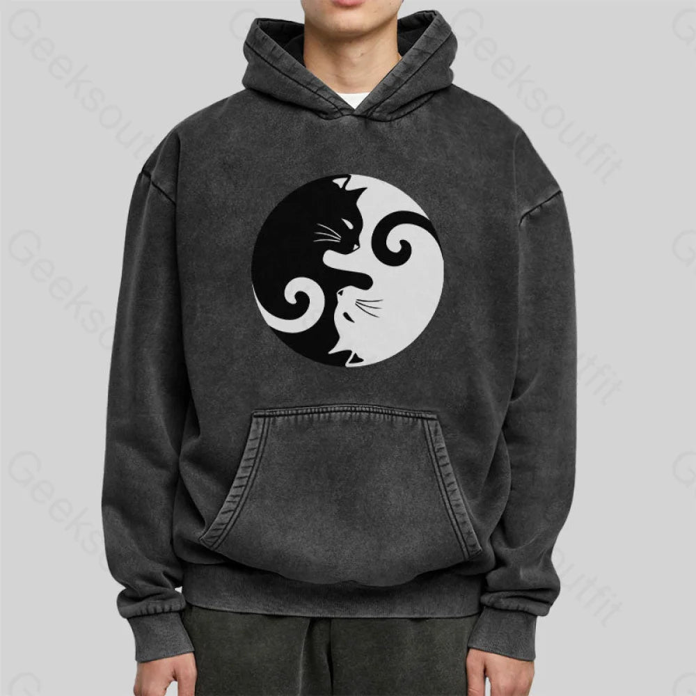 Cats Rule Washed Hoodie