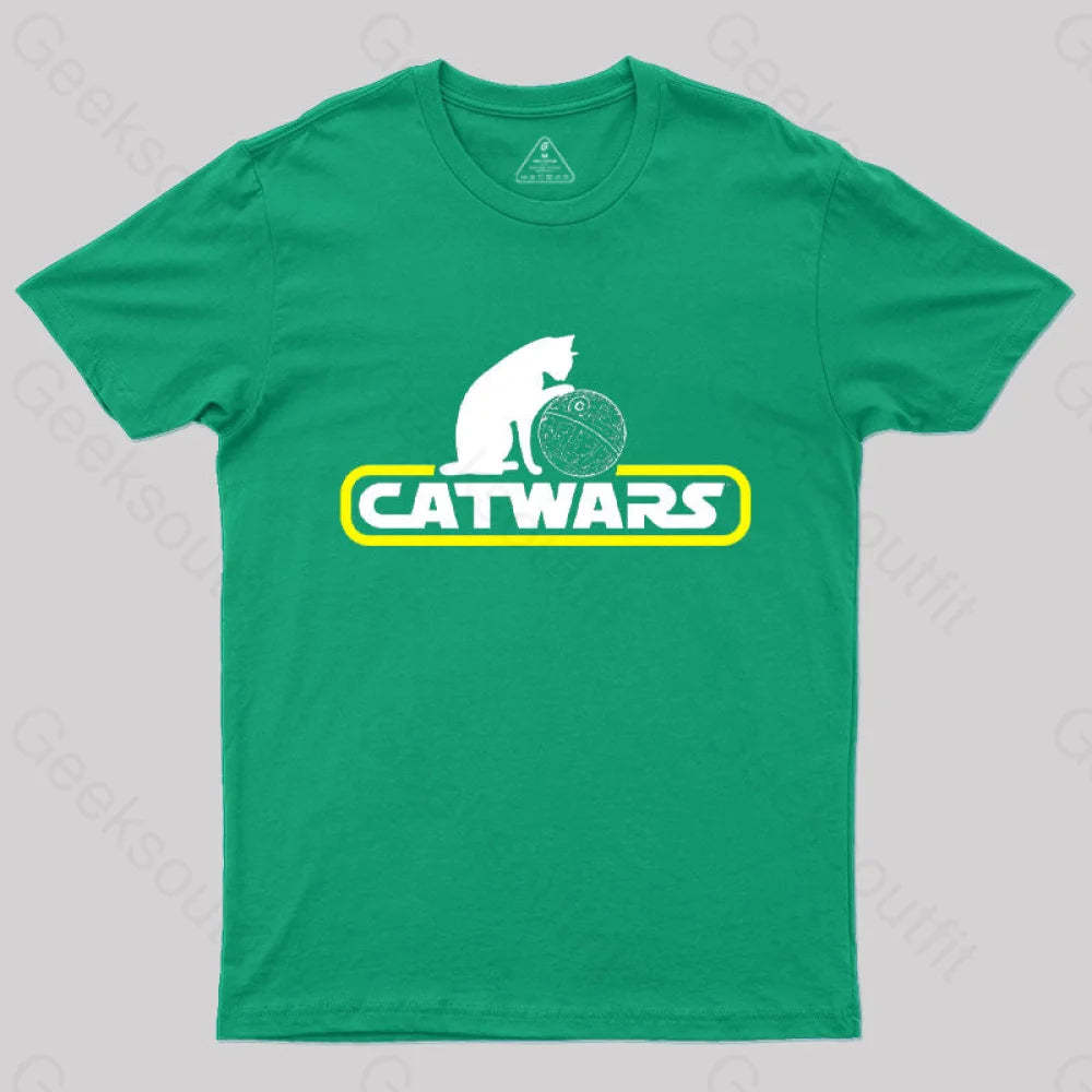 Catwars Death Star T-Shirt Green / S