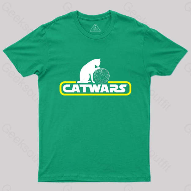 Catwars Death Star T-Shirt Green / S