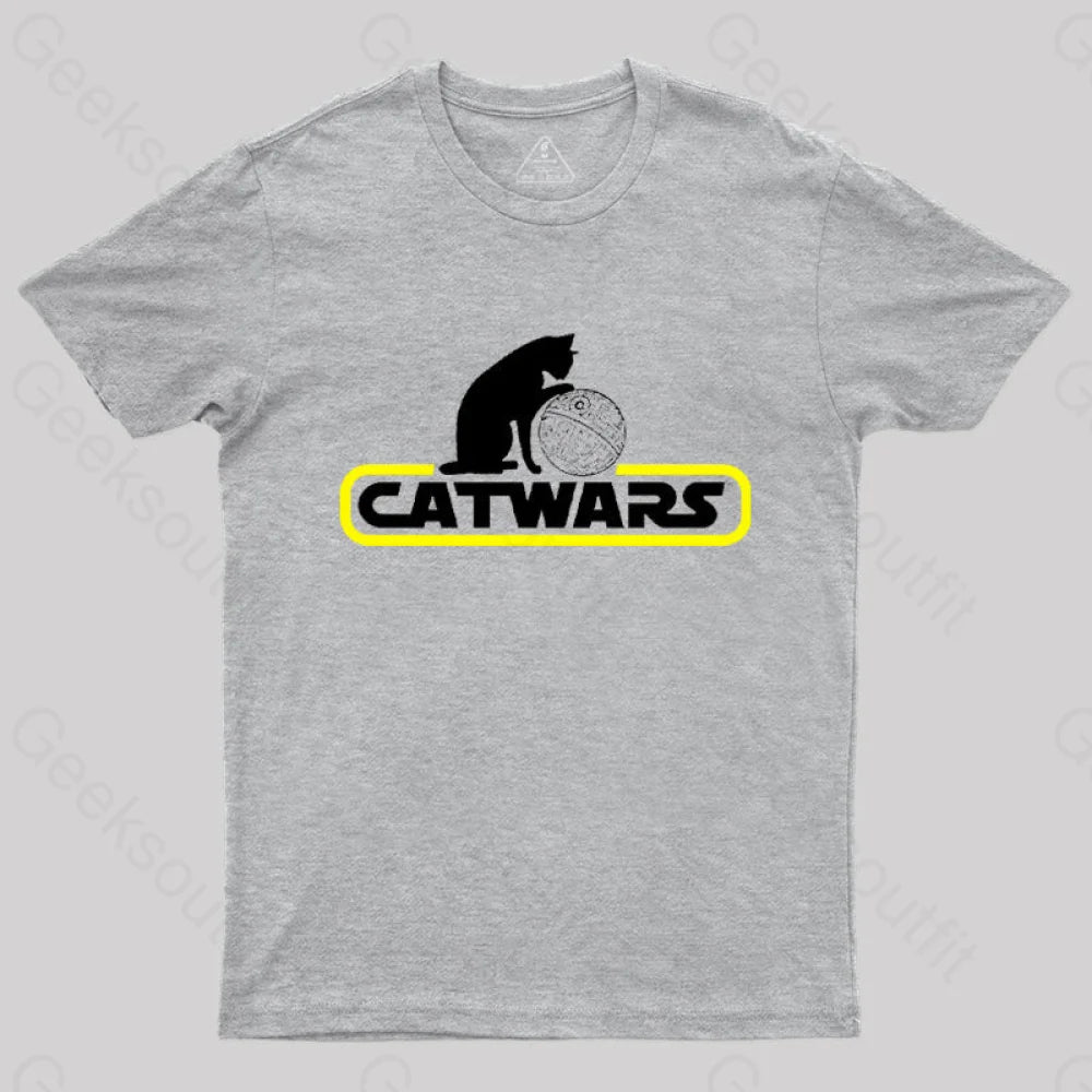 Catwars Death Star T-Shirt Grey / S