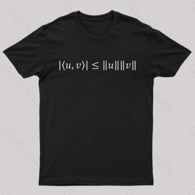 Cauchy Schwarz Inequality Nerd T-Shirt Black / S