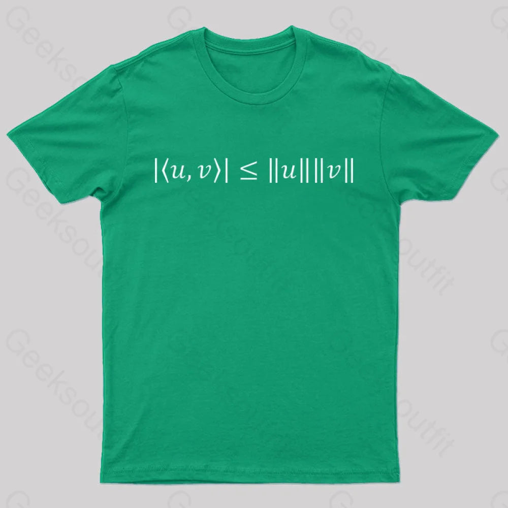Cauchy Schwarz Inequality Nerd T-Shirt Green / S