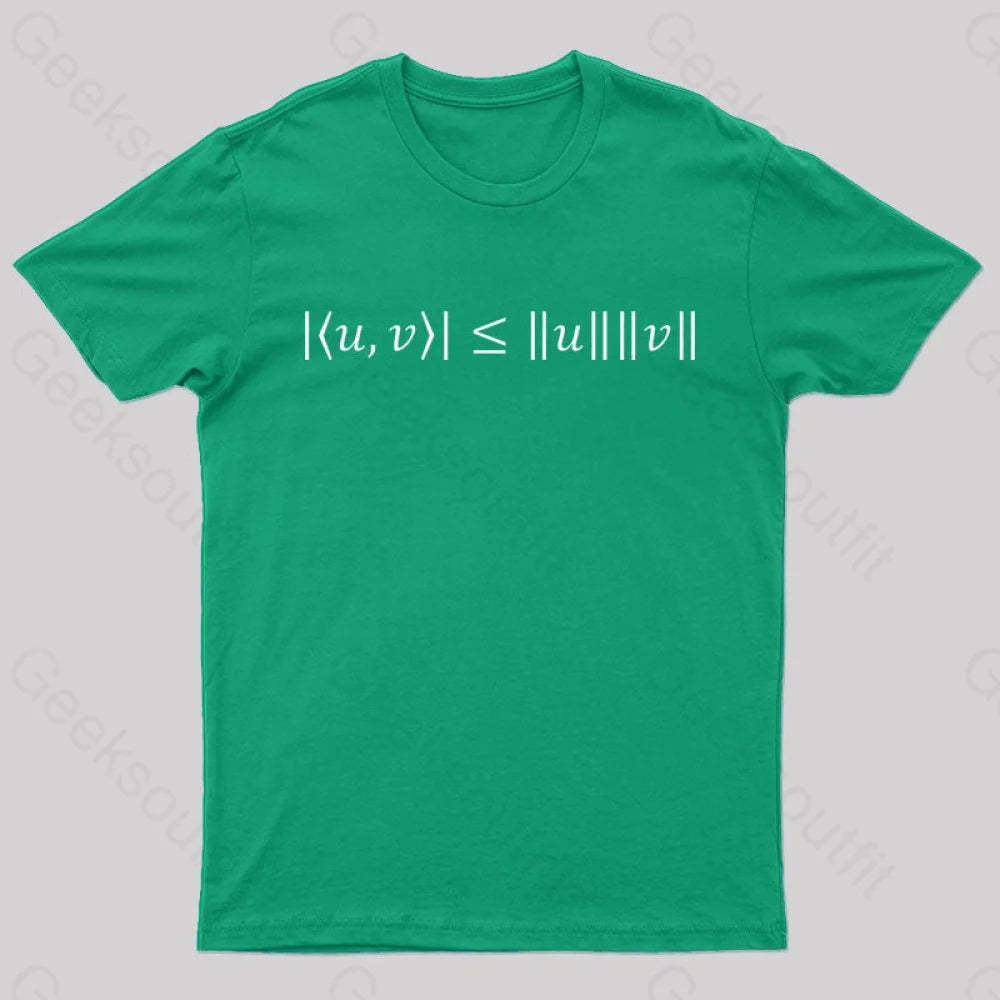 Cauchy Schwarz Inequality Nerd T-Shirt Green / S