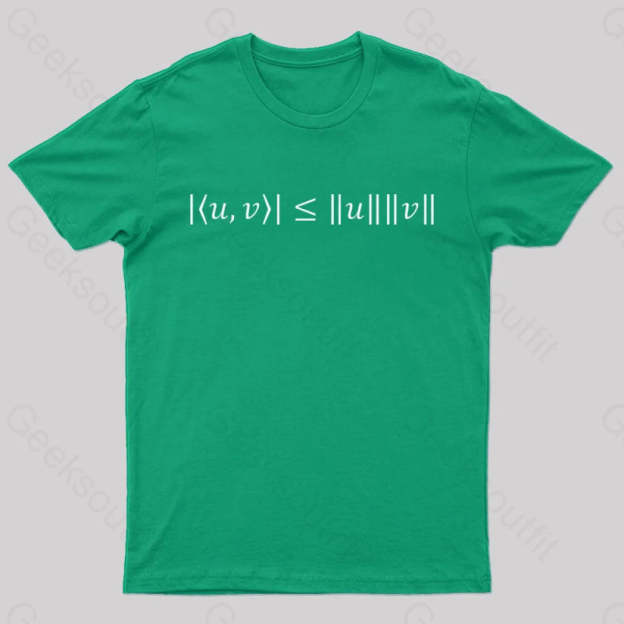 Cauchy Schwarz Inequality Nerd T-Shirt Green / S