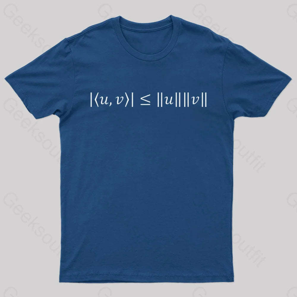 Cauchy Schwarz Inequality Nerd T-Shirt Navy / S