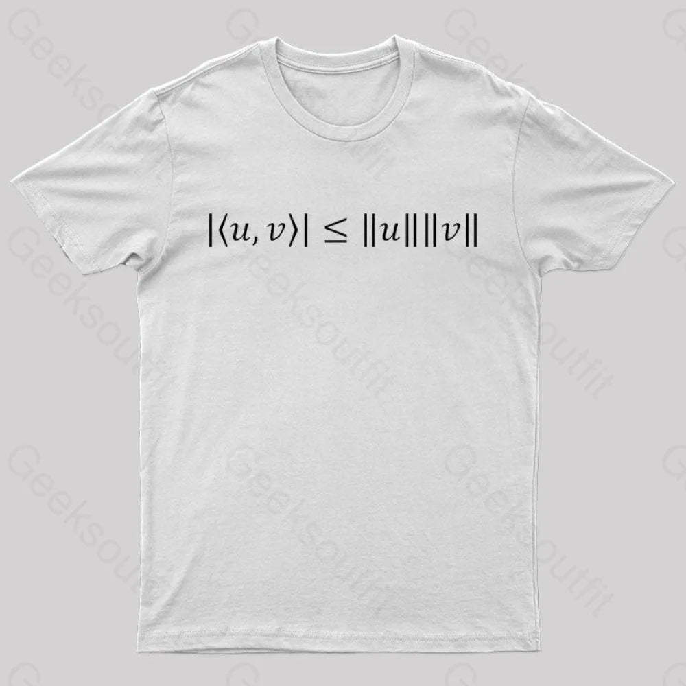 Cauchy Schwarz Inequality Nerd T-Shirt White / S