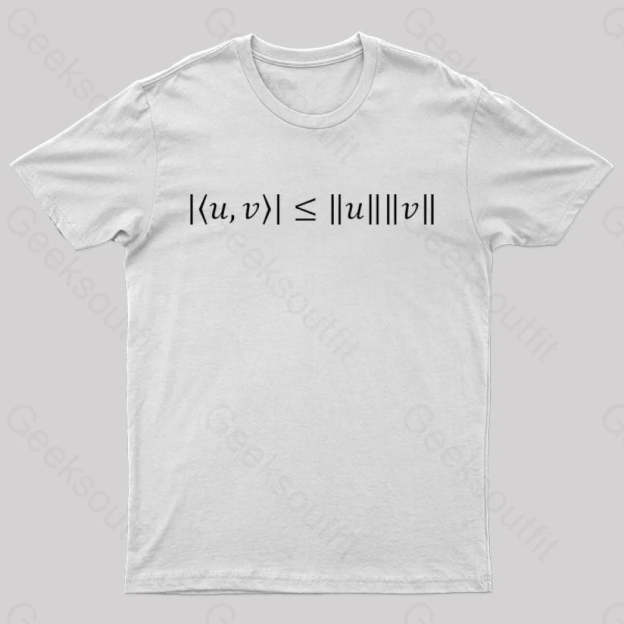 Cauchy Schwarz Inequality Nerd T-Shirt White / S